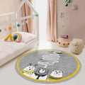 Cute Teddy Bear Round Kids Rug
