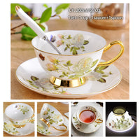 Thumbnail for Europe Bone China Coffee Cup Set with Saucer Spoon 200ml - Casatrail.com