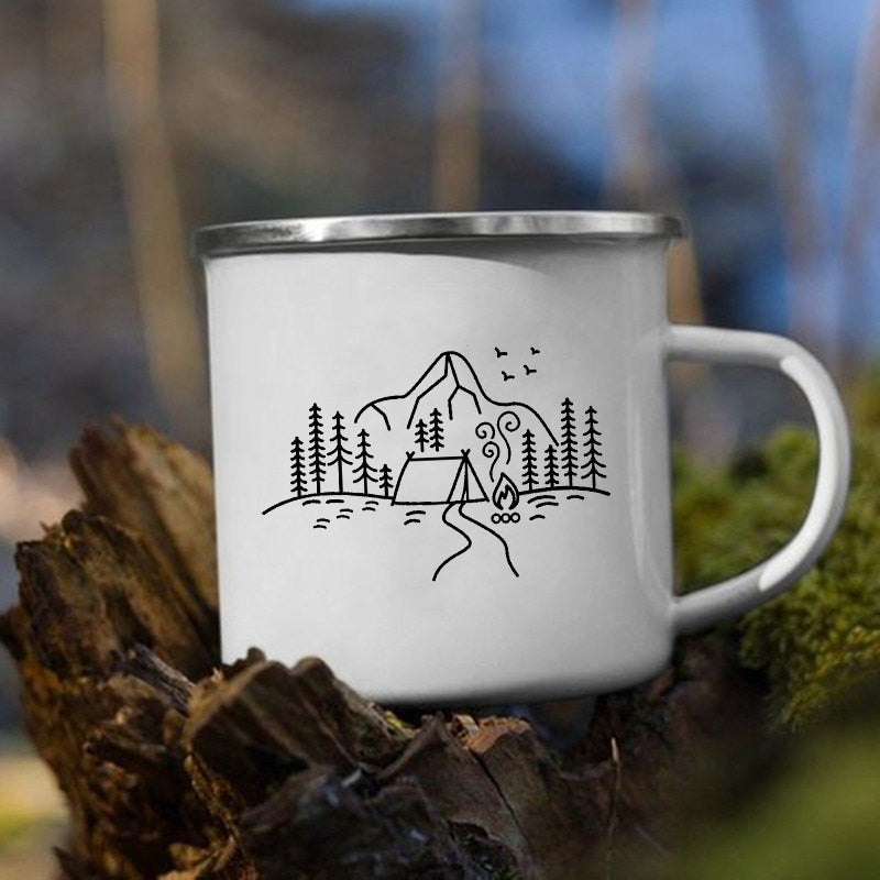 Creative Camping Enamel Mug for Coffee and Tea - Casatrail.com