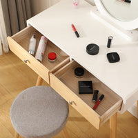 Thumbnail for Modern Makeup Table Dresser with Storage Cabinet