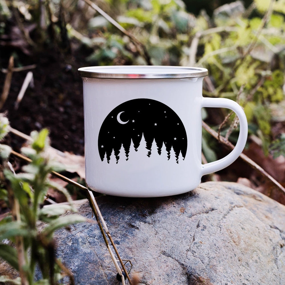 Creative Enamel Coffee Mugs for Outdoor Travel - Casatrail.com