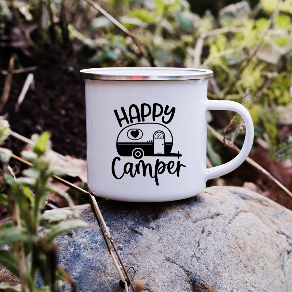 Creative Enamel Coffee Mugs for Outdoor Travel - Casatrail.com