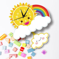 Thumbnail for Kids Rainbow Pendulum Wall Clock Study Room Decor
