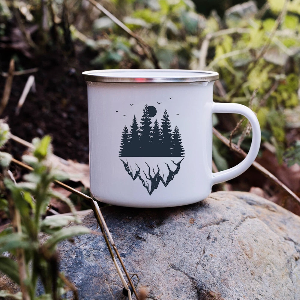 Creative Enamel Coffee Mugs for Outdoor Travel - Casatrail.com