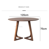 Thumbnail for Japanese Minimalist Round Solid Wood Dining Table