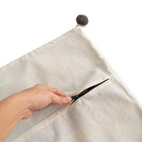 Thumbnail for Beige Wool Pillow Cover with Mountains.