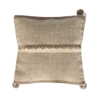 Thumbnail for Beige Wool Pillow Cover with Mountains.