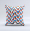 Sharp Chevron Pattern Ink-Fuzed Decorative Throw Pillow