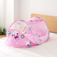 Thumbnail for Portable Crib Breathable Folding Bedding Set with Mosquito Net and Pillow