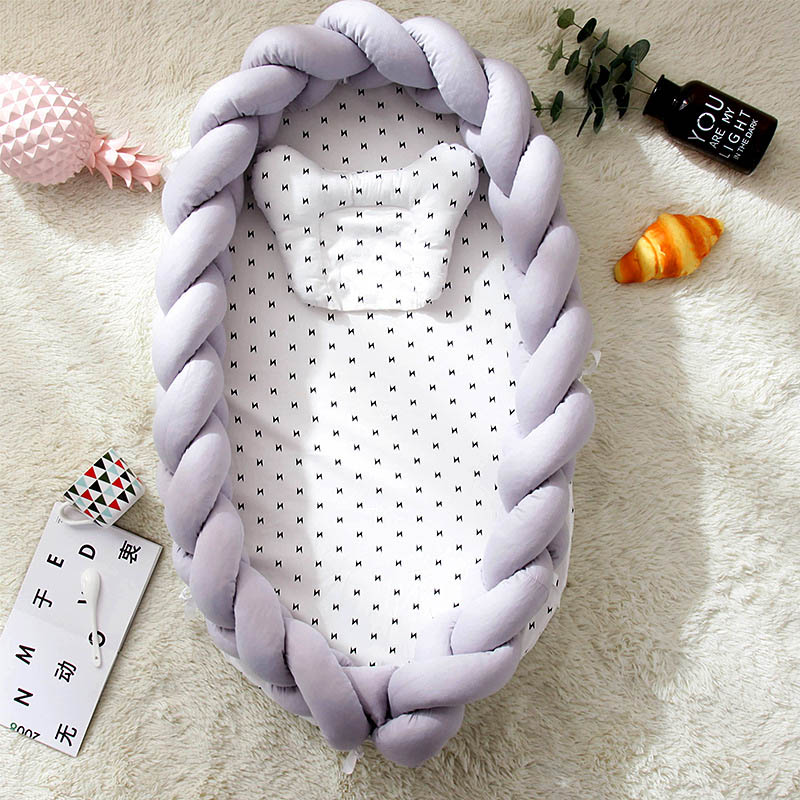 Portable Knot Baby Crib with Pillow Sleeping Nest