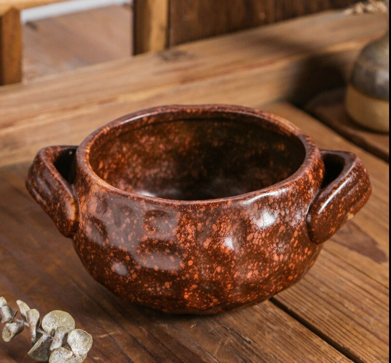 Irregular Ceramic Baking Bowl Western-style