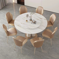 Thumbnail for High-end Round Slate Dining Table Set