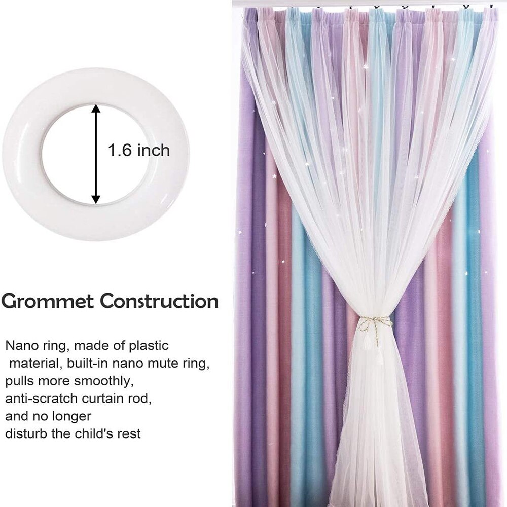 Colorful Princess Rainbow Curtains for Living Room