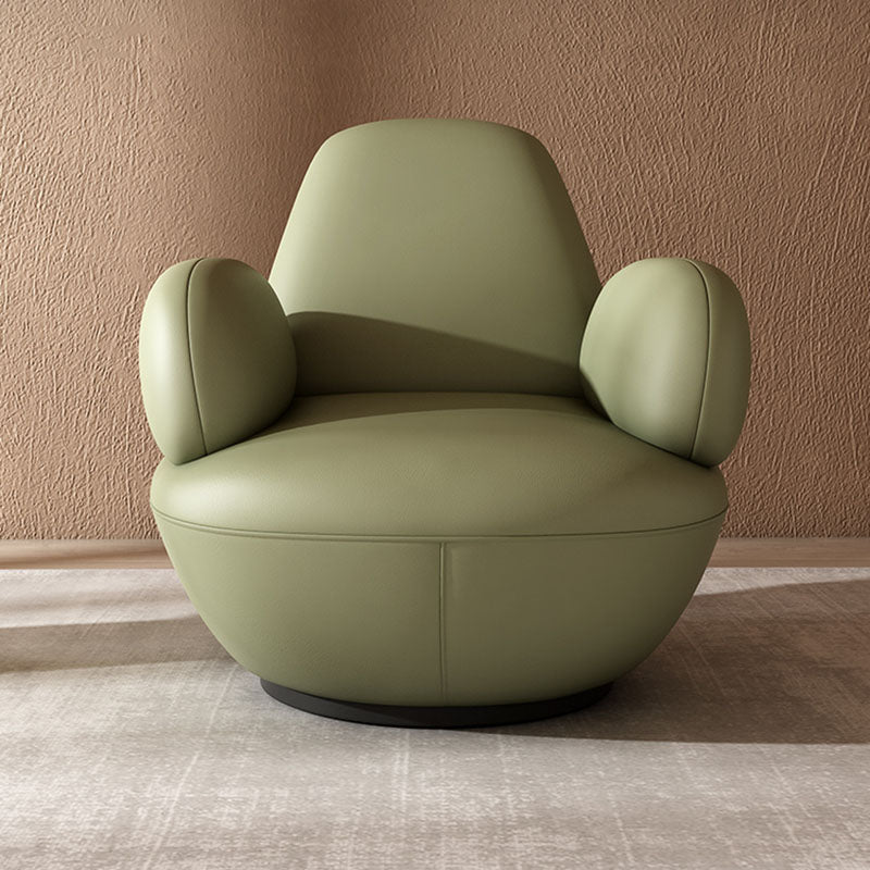 Nordic Leather Swivel Accent Chair