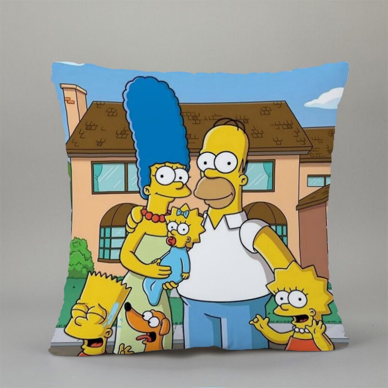 Simpsons Pillow Cover with Double Sided Printing