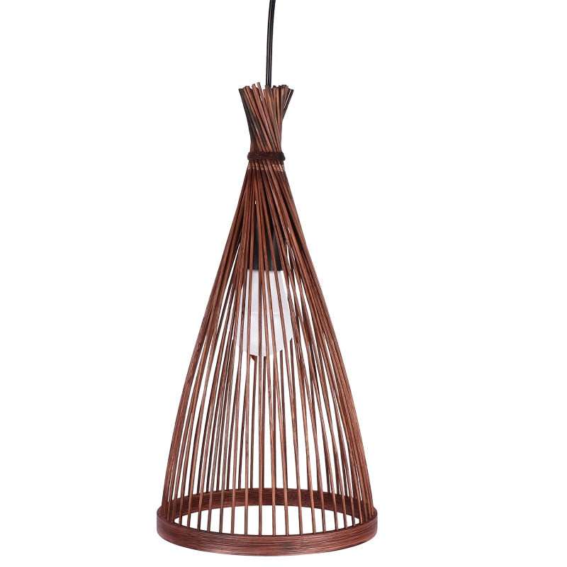 Hand-Woven Bamboo Pendant Lamp