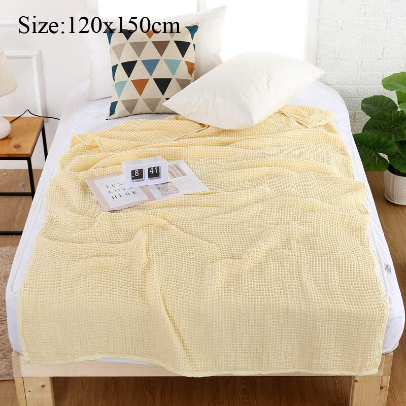 Washed Waffle Pure Cotton Throw Blanket