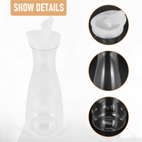 Thumbnail for 2Pcs Plastic Water Carafes White Flip Tab Lids Food Grade Recyclable Shatterproof Pitchers Juice Jar