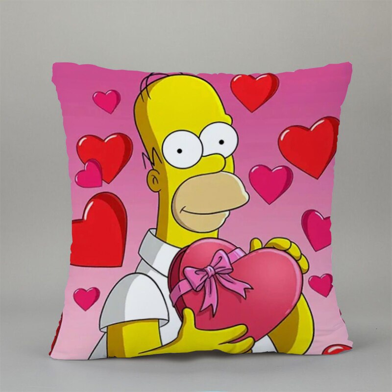 Simpsons Pillow Cover with Double Sided Printing