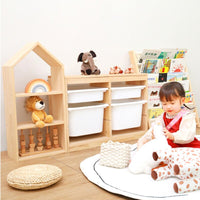 Thumbnail for Kids Multi-layer Solid Wood Toy Storage Shelf