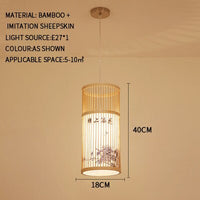 Thumbnail for Modern Bamboo Art Chandelier for Bedroom and Dining Room