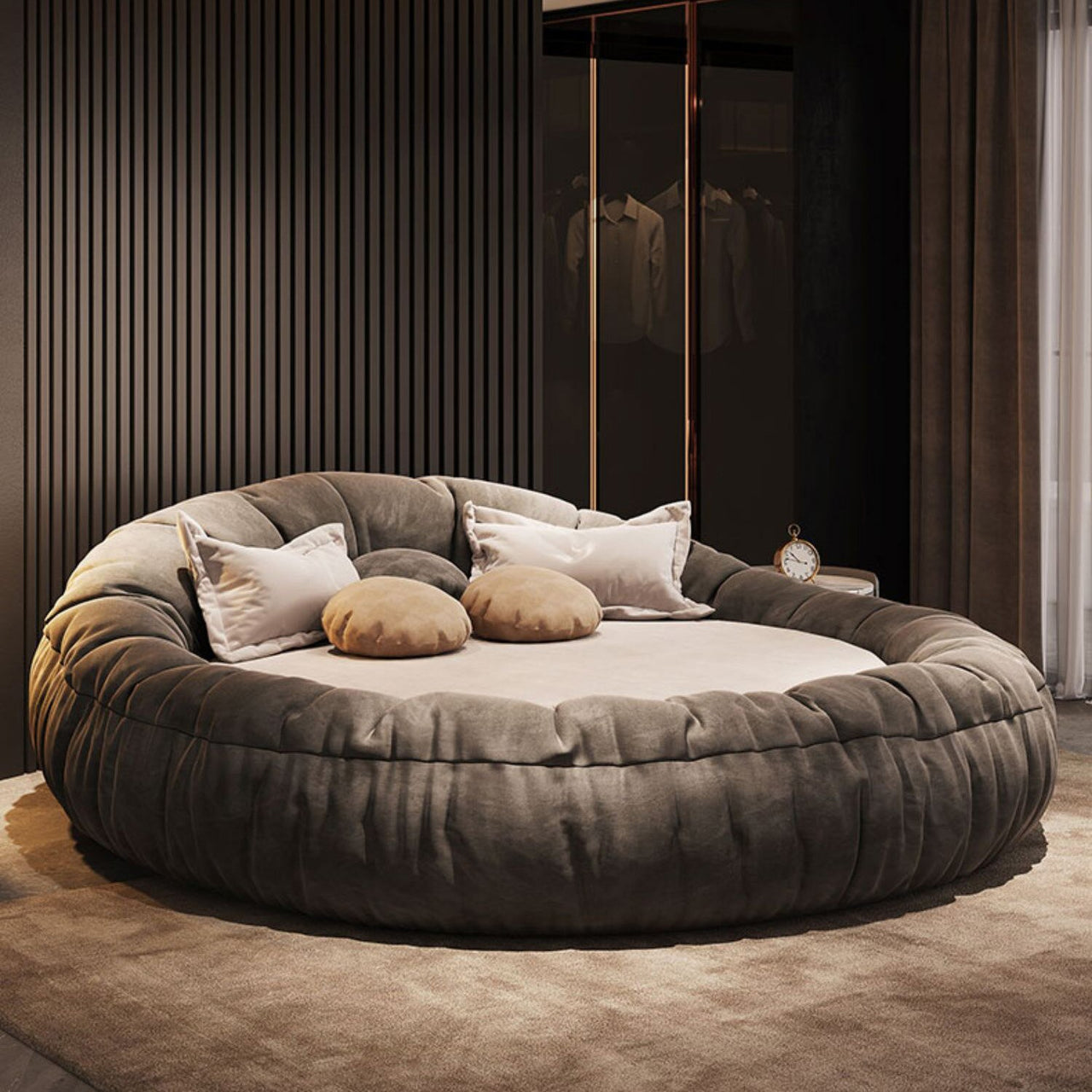 Round Bed for Couples - Italian Minimalist