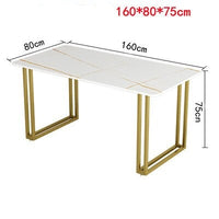 Thumbnail for Nordic Dining Table with Gold Legs