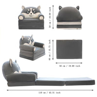 Thumbnail for 2-in-1 Foldable Kids Sofa Backrest Armchair