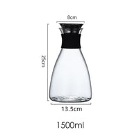 Thumbnail for Heat Resistant Glass Water Pitcher with Auto Open Lid - Clear Carafe for Juice and Tea
