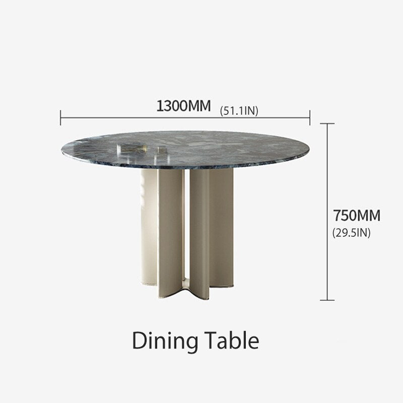Stable Marble Round Dining Table