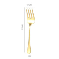 Thumbnail for Stainless Steel Gold Korean Serving Spoon