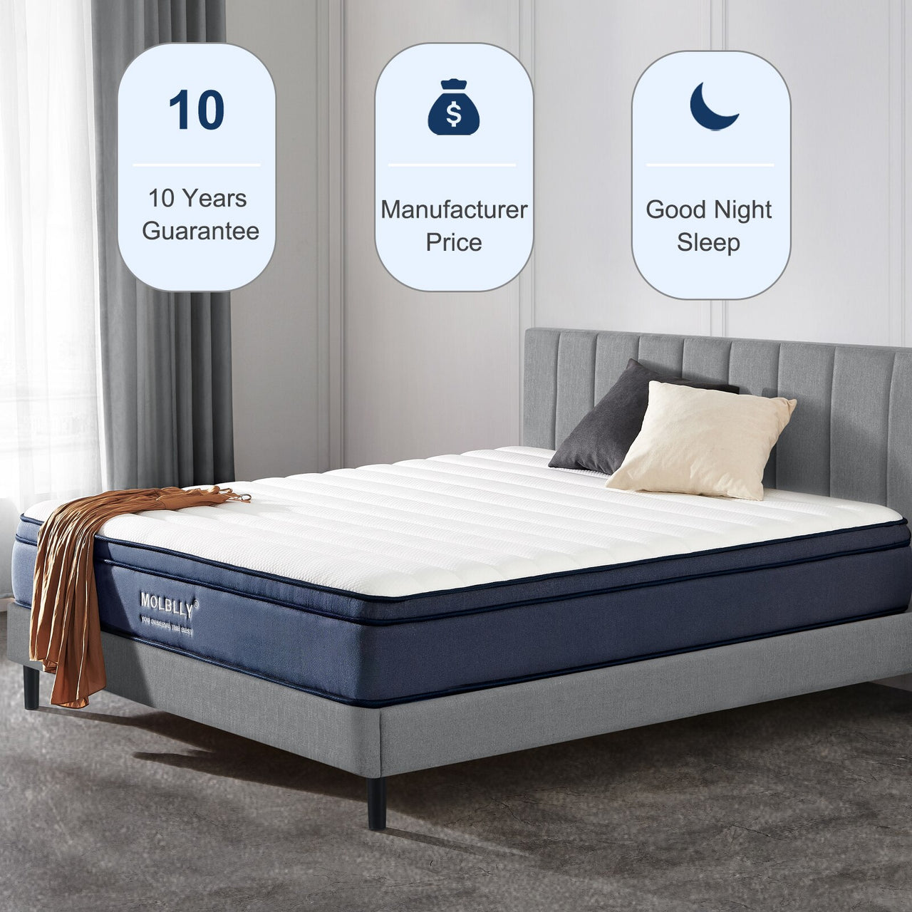 10 inch Hybrid Spring Mattress with Memory Foam