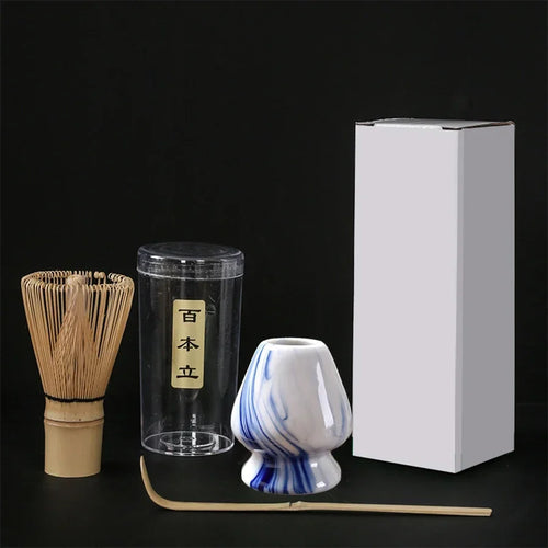 Japanese Matcha Set with Safety Bamboo Buddha Tea Spoon.