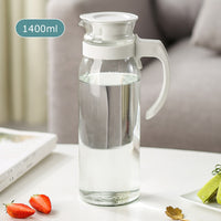Thumbnail for Glass Water Pitcher with Lid and Handle - Beverage Dispenser