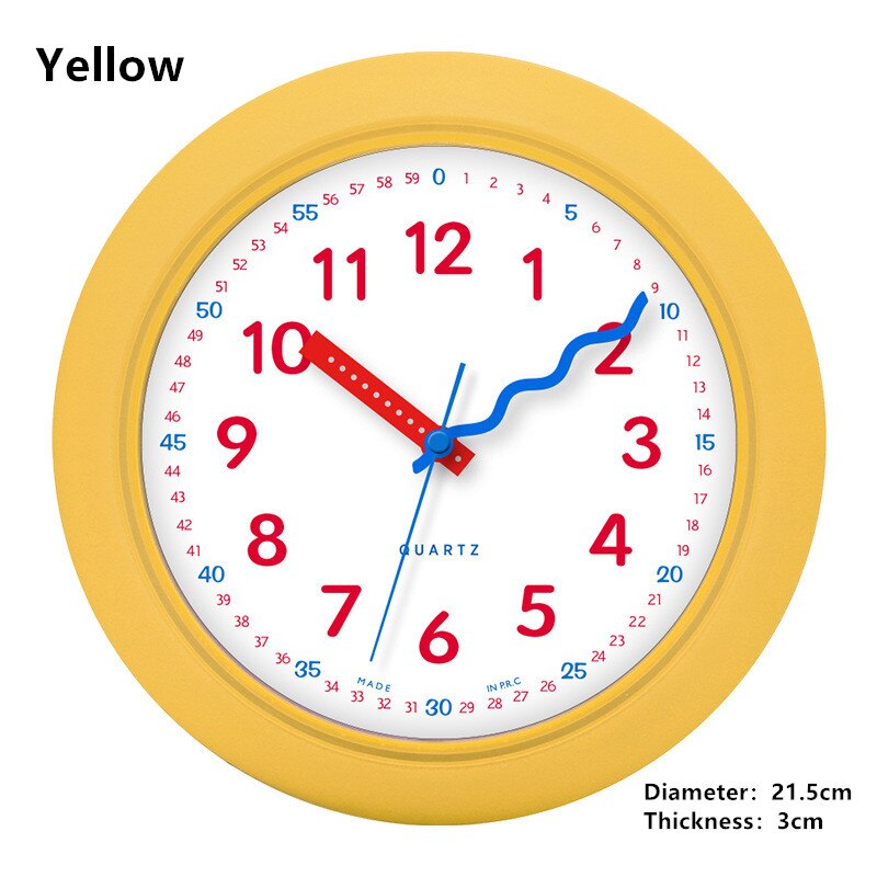 Cute Life Yellow Modern Wall Clock