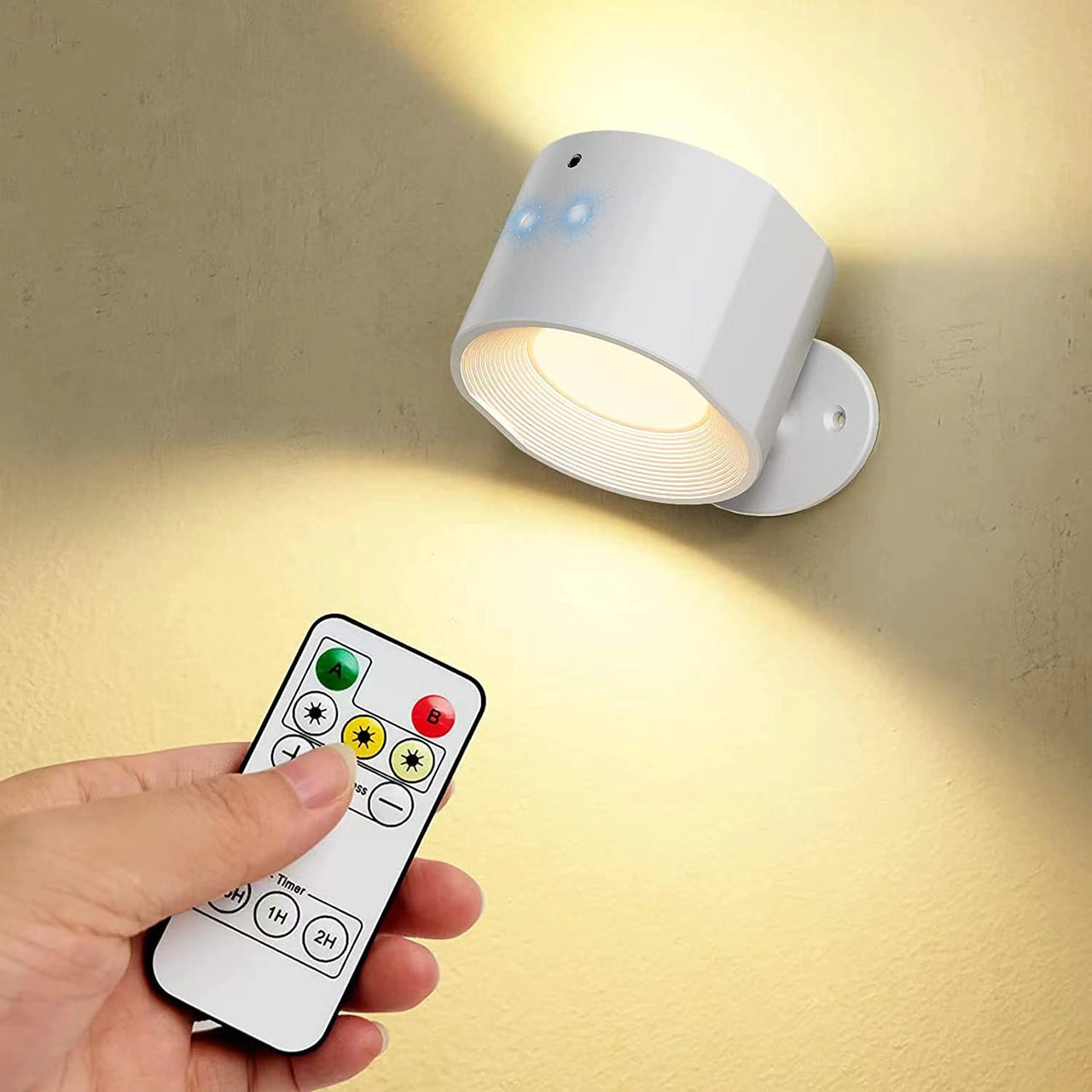 LED Wall Lamp with USB Charging and Remote Control
