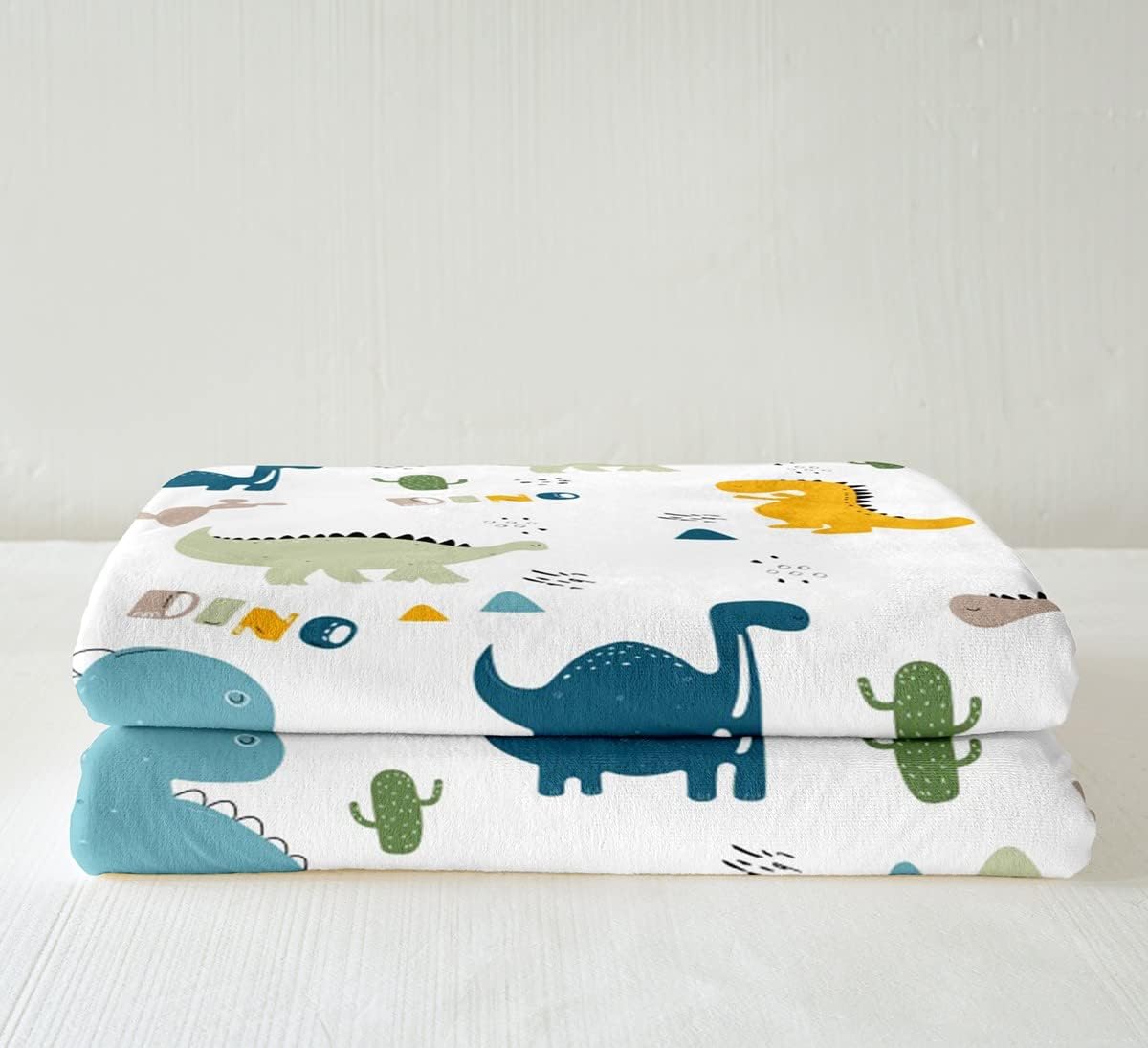 Dinosaur Cartoon Plants Bed Blanket