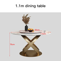 Thumbnail for Italian Mild Luxury Dining Table with Turntable