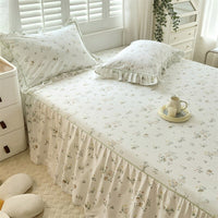 Thumbnail for Ruffle Cotton Bed Skirt for Single Twin Double Queen Beds