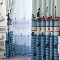 Thumbnail for Sail Boat Print Curtain for Kids Boy Bedroom Nursery