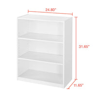 Thumbnail for Adjustable 3-Shelf Bookcase for Home Storage