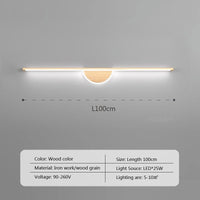 Thumbnail for LED Walnut Wood Wall Light for Bedroom and Bathroom