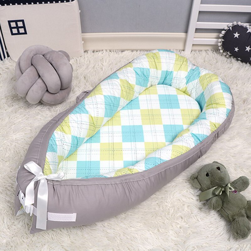 Portable Baby Nest Bed Comfy Cotton Travel Crib