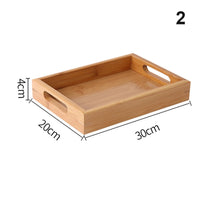 Thumbnail for Wooden Rectangular Tea Tray for Serving