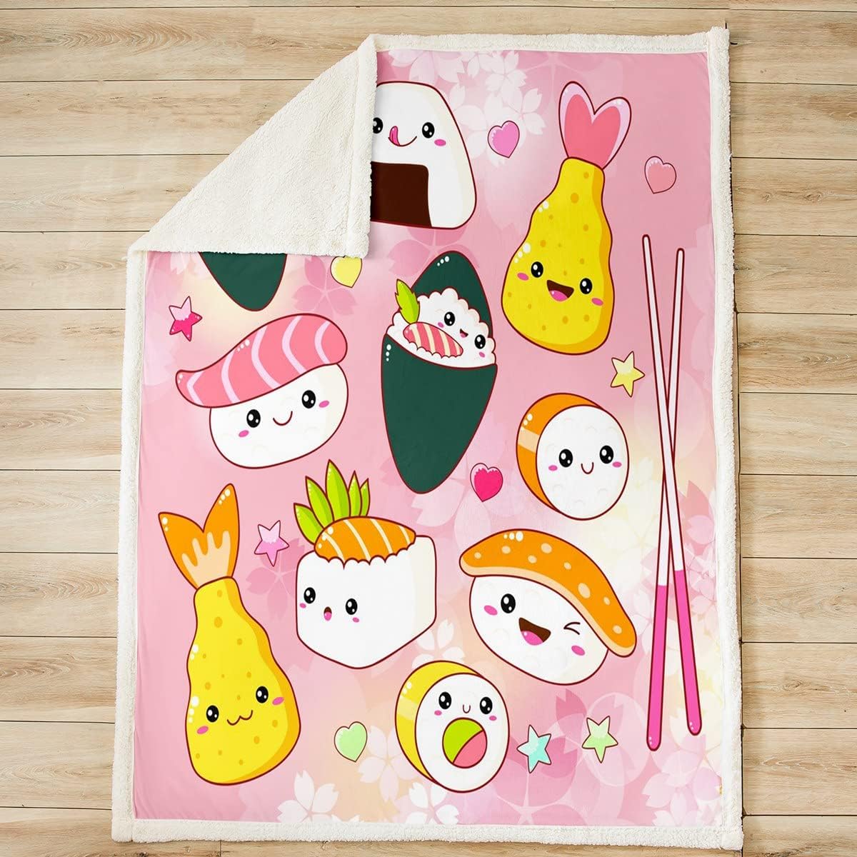 Japanese-Style Super Soft Warm Sushi Blanket for Kids