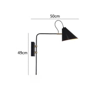Thumbnail for Adjustable Black Swing Arm Wall Lamp for Dining, Living Room, and Bedroom with E27 Socket