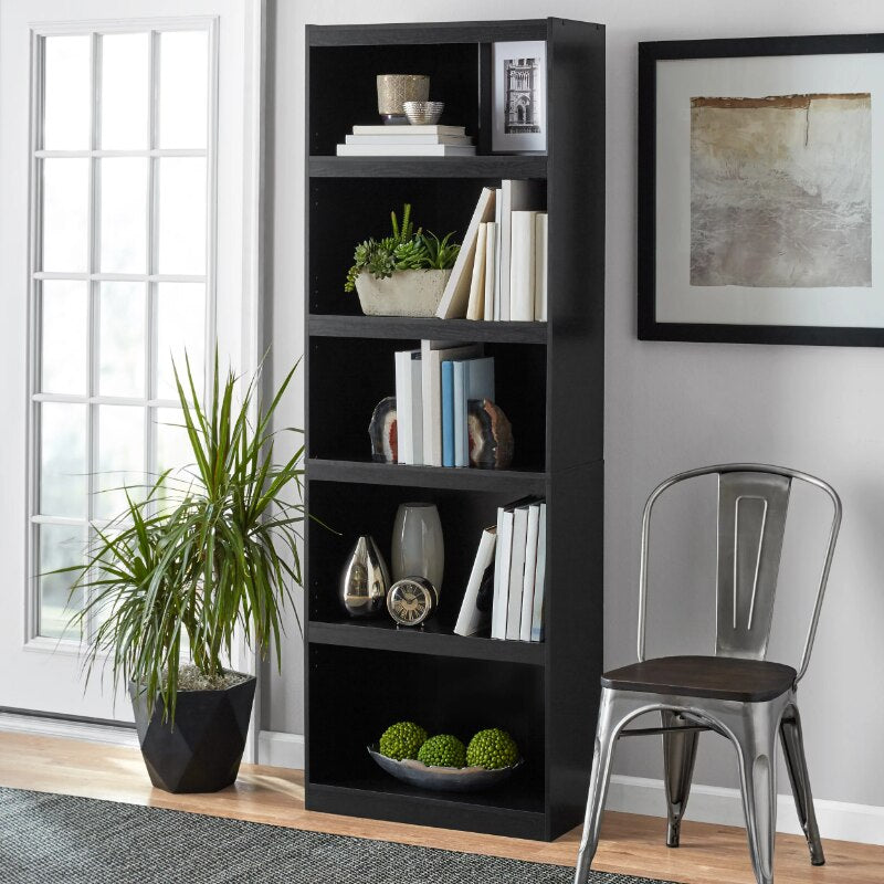 Framed 5-Shelf Bookcase