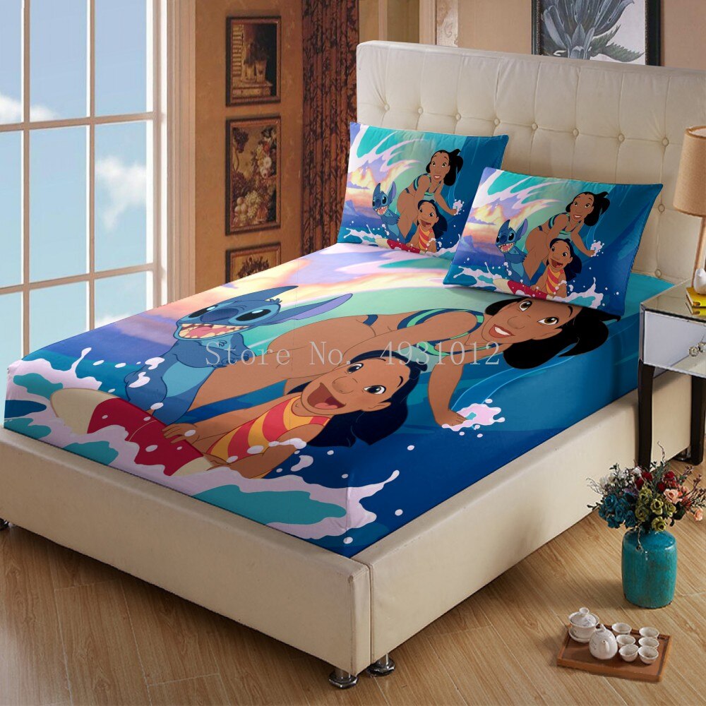 Cartoon Stitch Bed Sheets