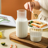 Thumbnail for Glass Pitcher for Milk, Beverage, and Tea - Versatile Drinkware