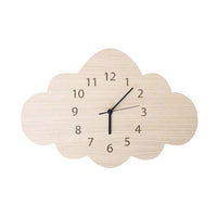 Thumbnail for Mute Cloud Shape Wooden Wall Clock